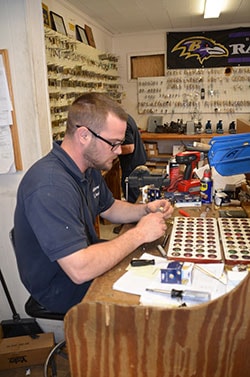 Baltimore Lock & Hardware Locksmith Rekeying a Lock